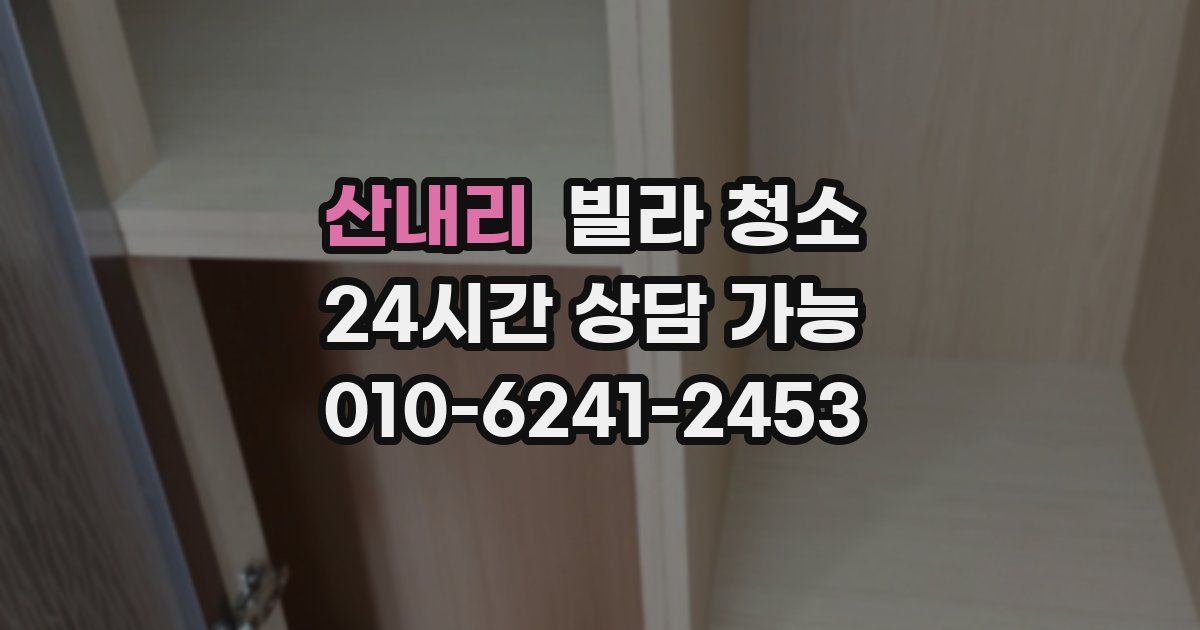 산내리 빌라 청소