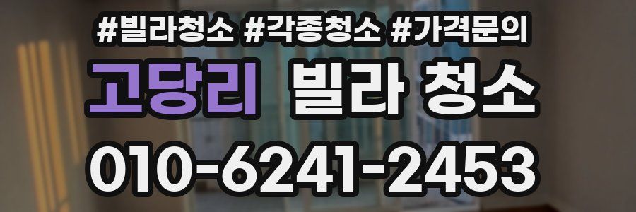 고당리 빌라 청소