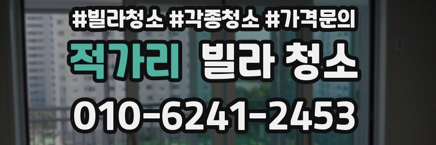 적가리 빌라 청소