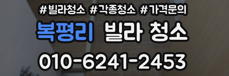 복평리 빌라 청소