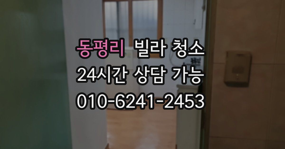 동평리 빌라 청소