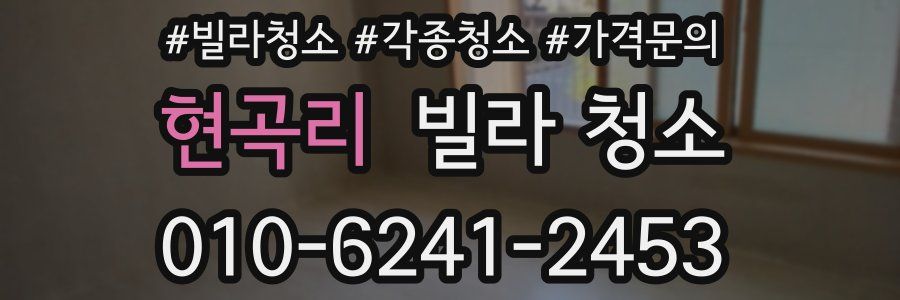 현곡리 빌라 청소