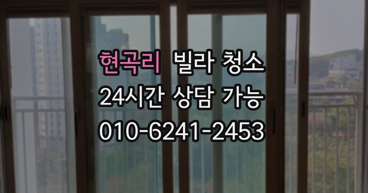 현곡리 빌라 청소