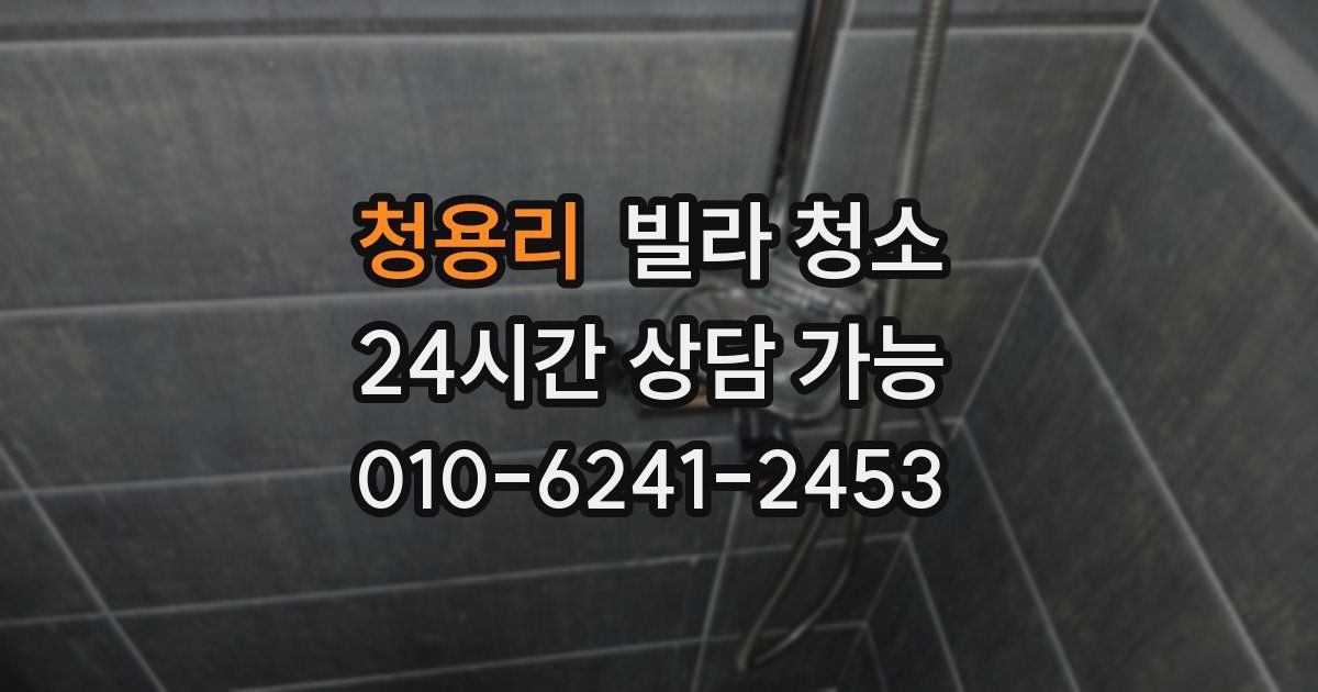 청용리 빌라 청소