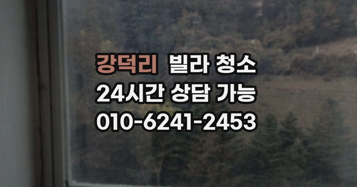 강덕리 빌라 청소