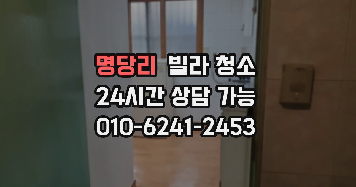 명당리 빌라 청소