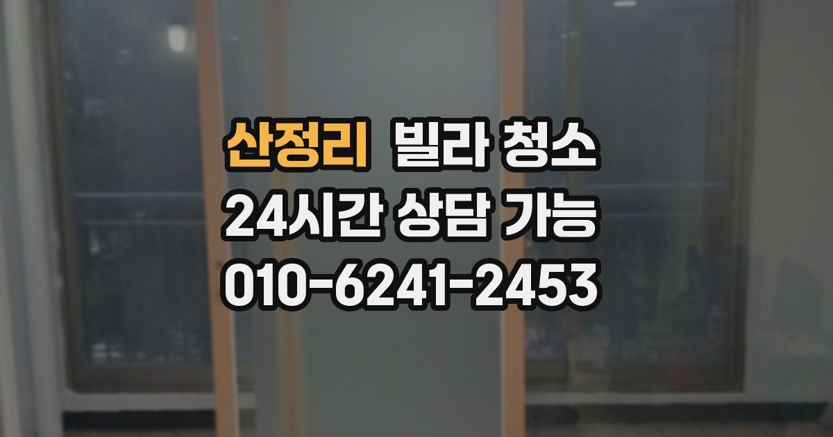 산정리 빌라 청소