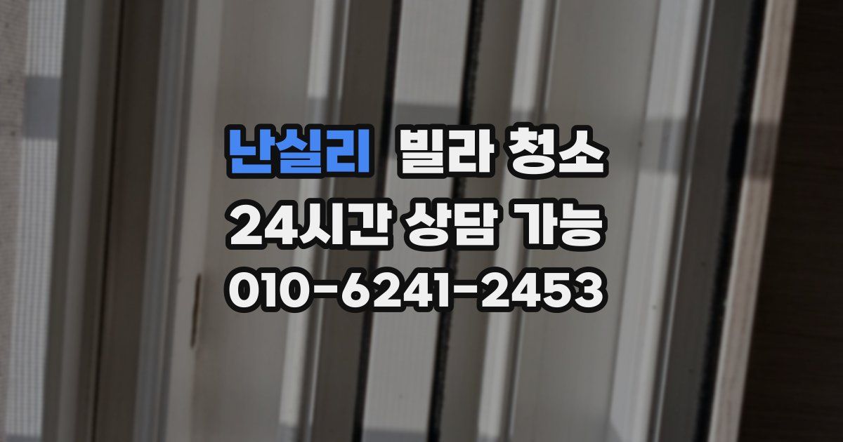 난실리 빌라 청소