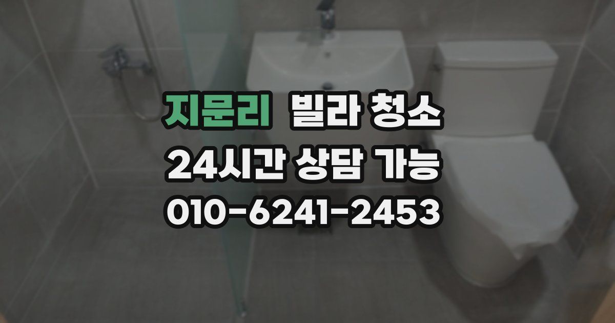 지문리 빌라 청소