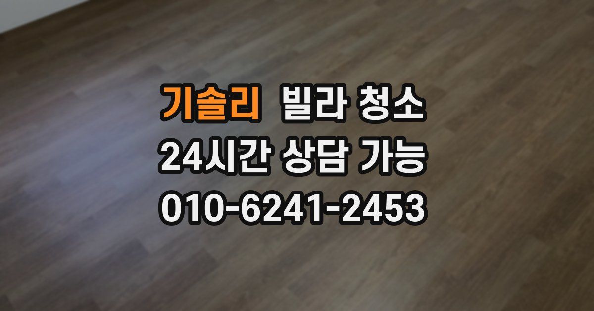 기솔리 빌라 청소