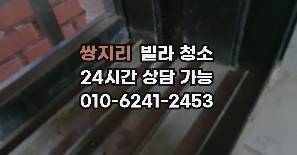 쌍지리 빌라 청소