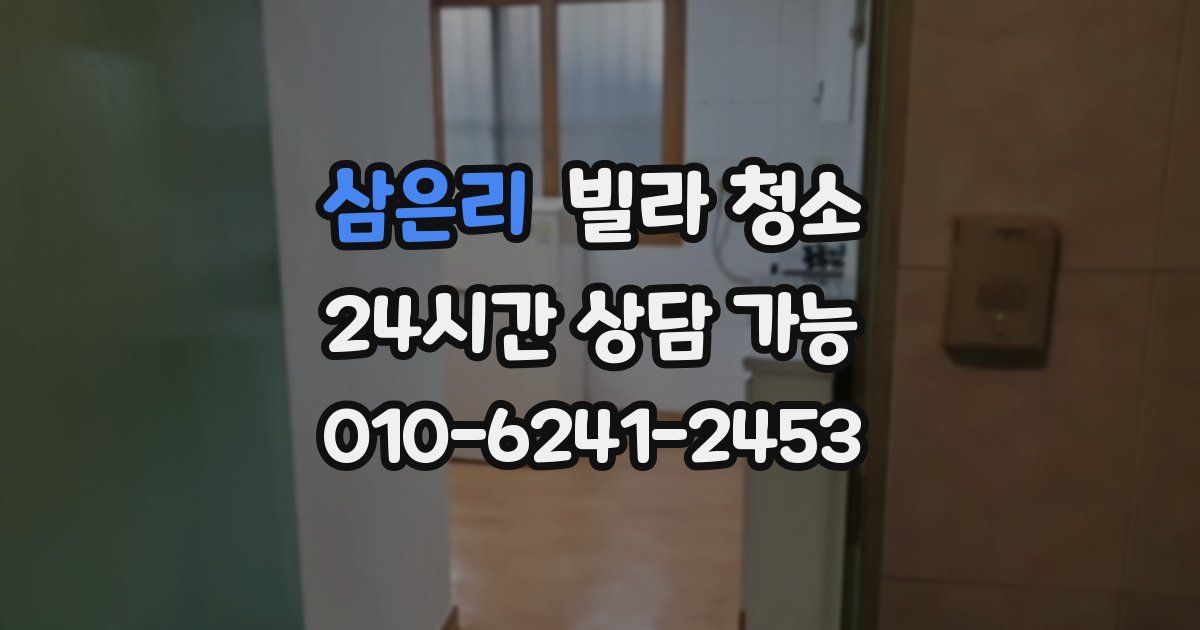 삼은리 빌라 청소