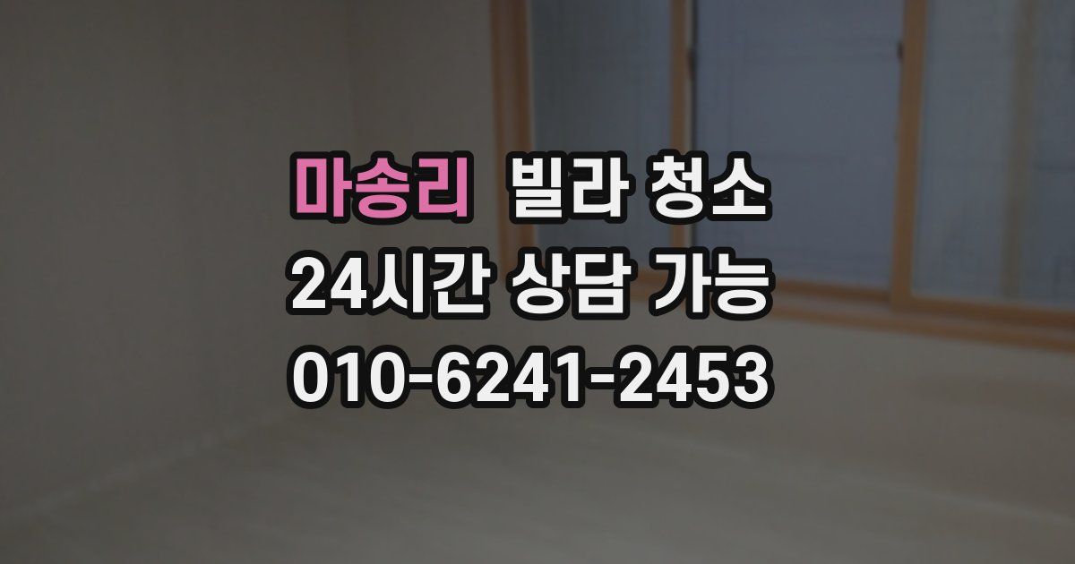 마송리 빌라 청소