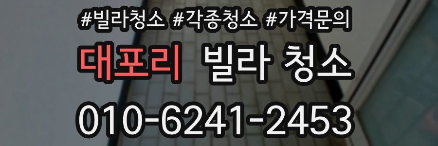 대포리 빌라 청소