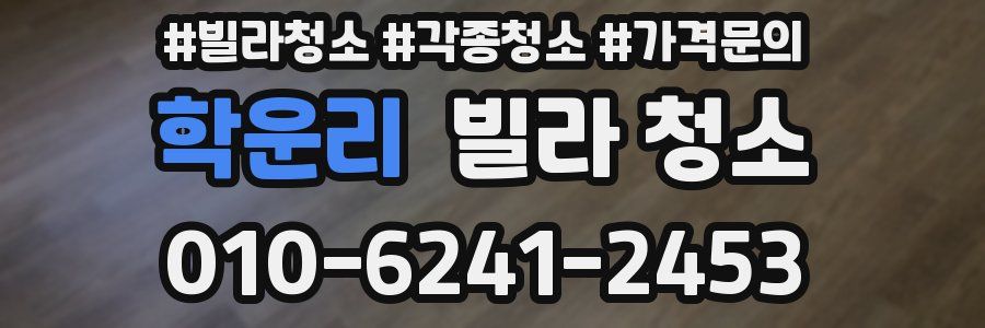 학운리 빌라 청소