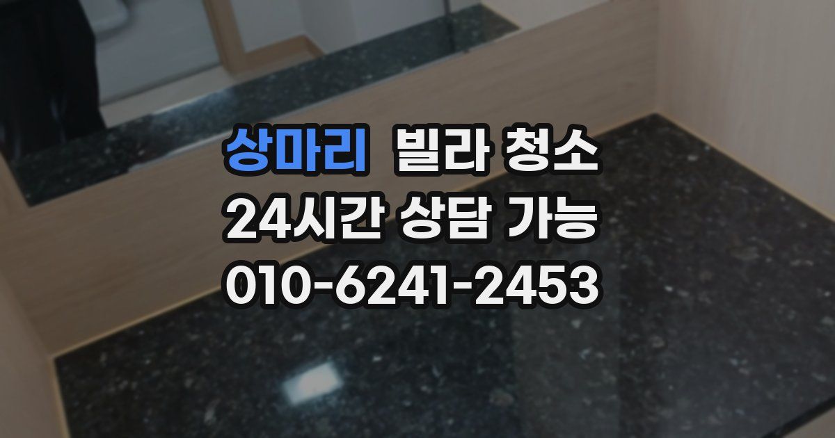 상마리 빌라 청소