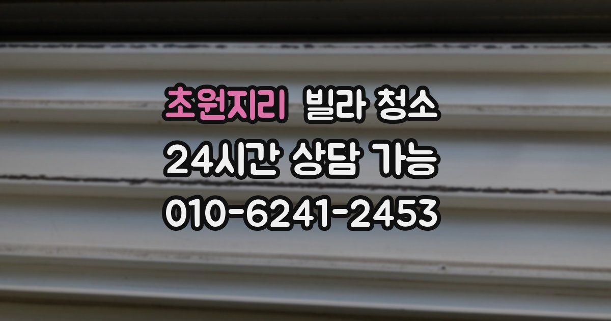 초원지리 빌라 청소