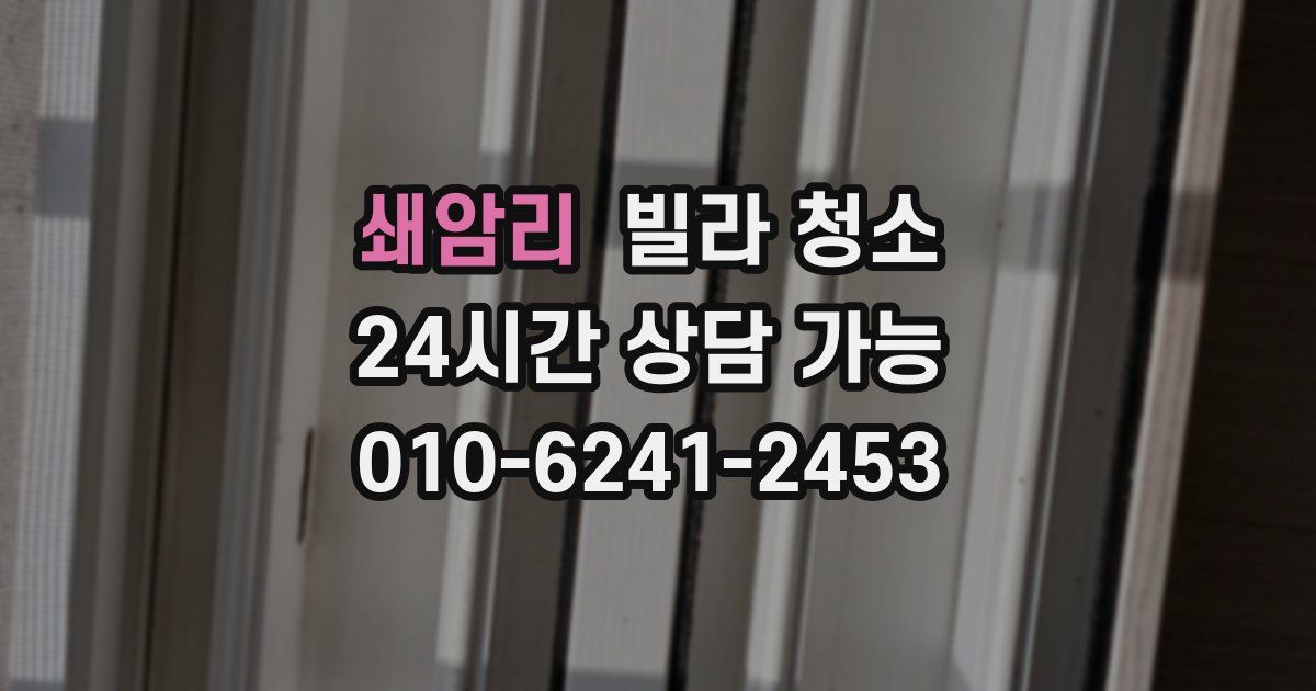 쇄암리 빌라 청소