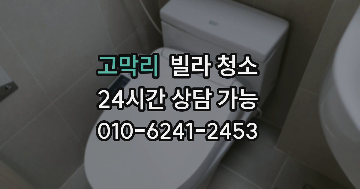 고막리 빌라 청소