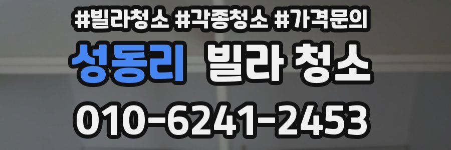 성동리 빌라 청소