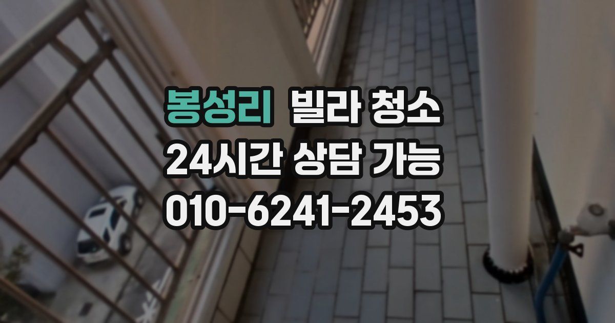 봉성리 빌라 청소