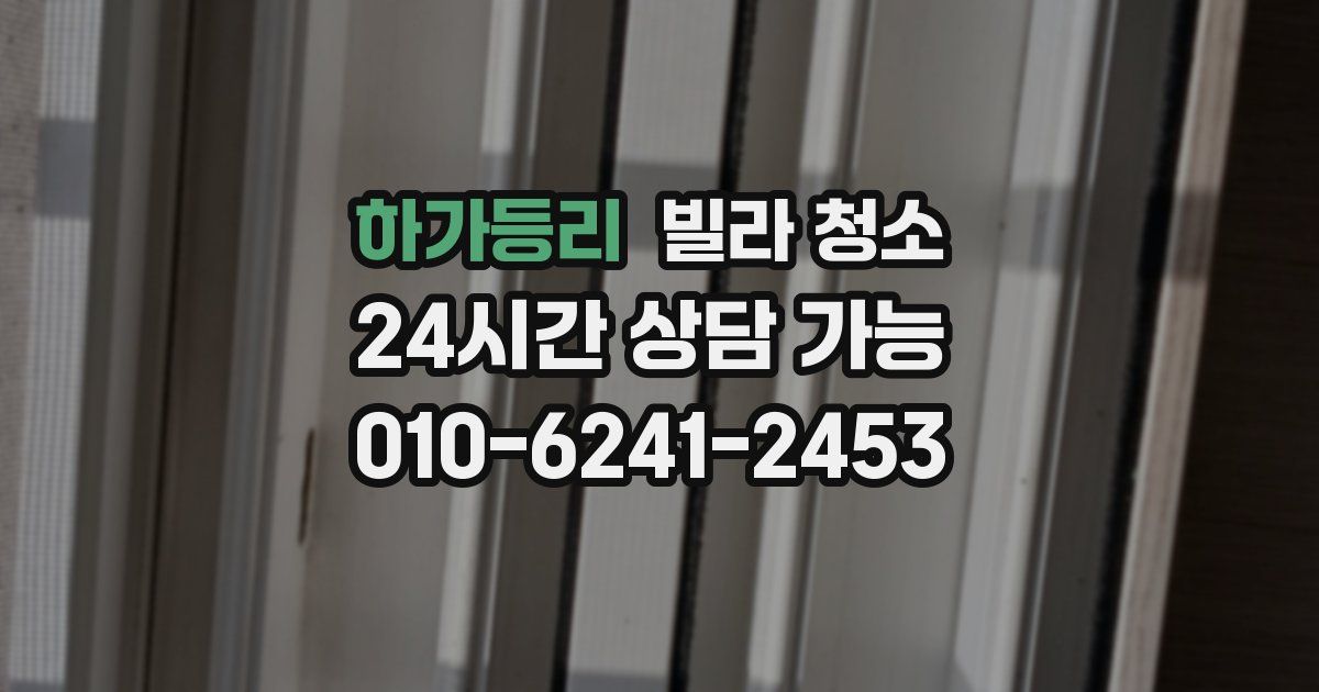 하가등리 빌라 청소