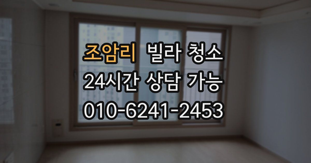 조암리 빌라 청소