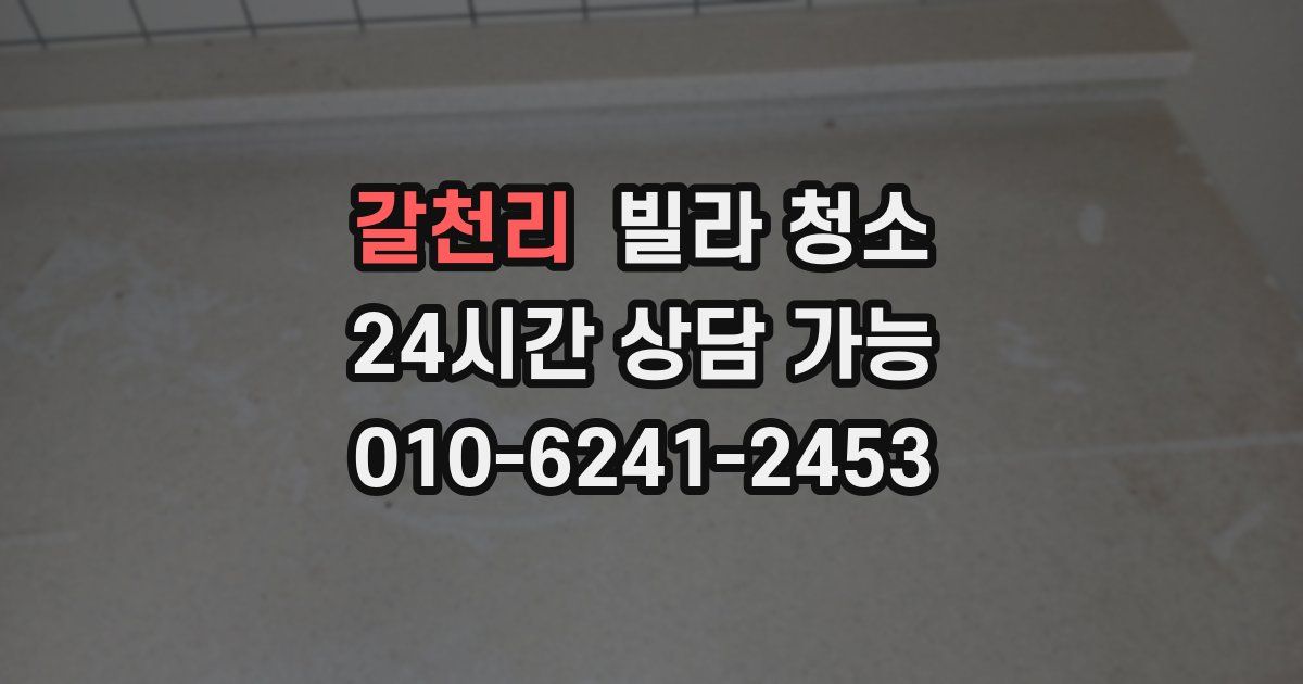 갈천리 빌라 청소