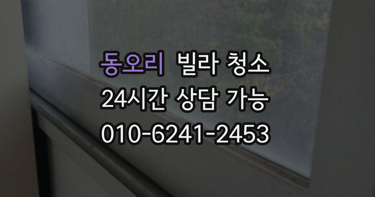 동오리 빌라 청소