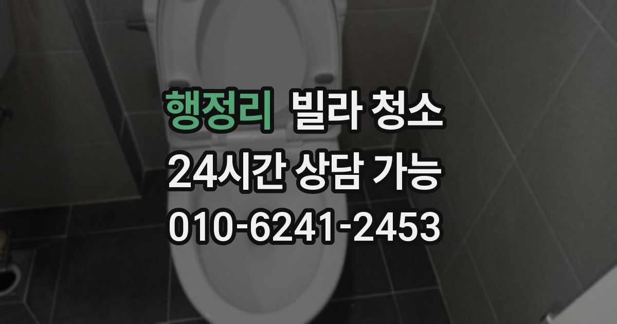 행정리 빌라 청소