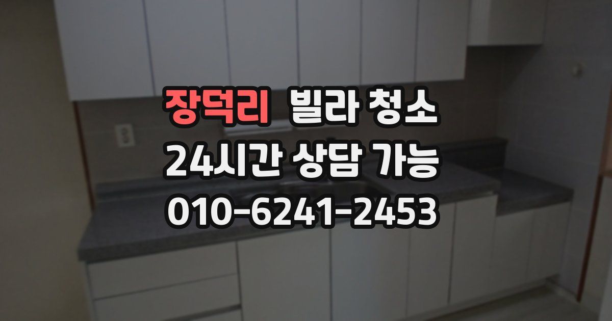 장덕리 빌라 청소