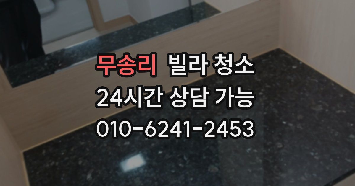 무송리 빌라 청소