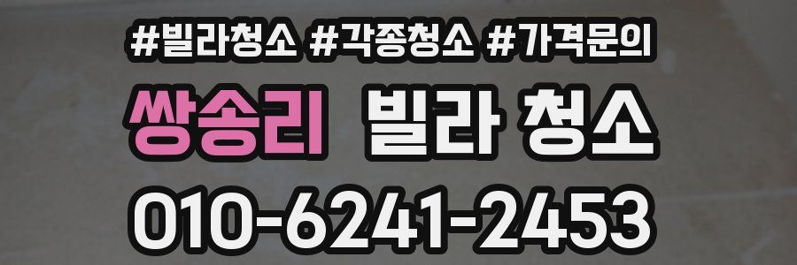 쌍송리 빌라 청소