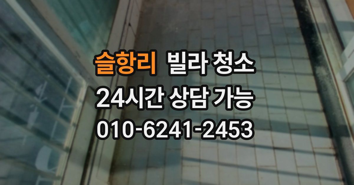슬항리 빌라 청소