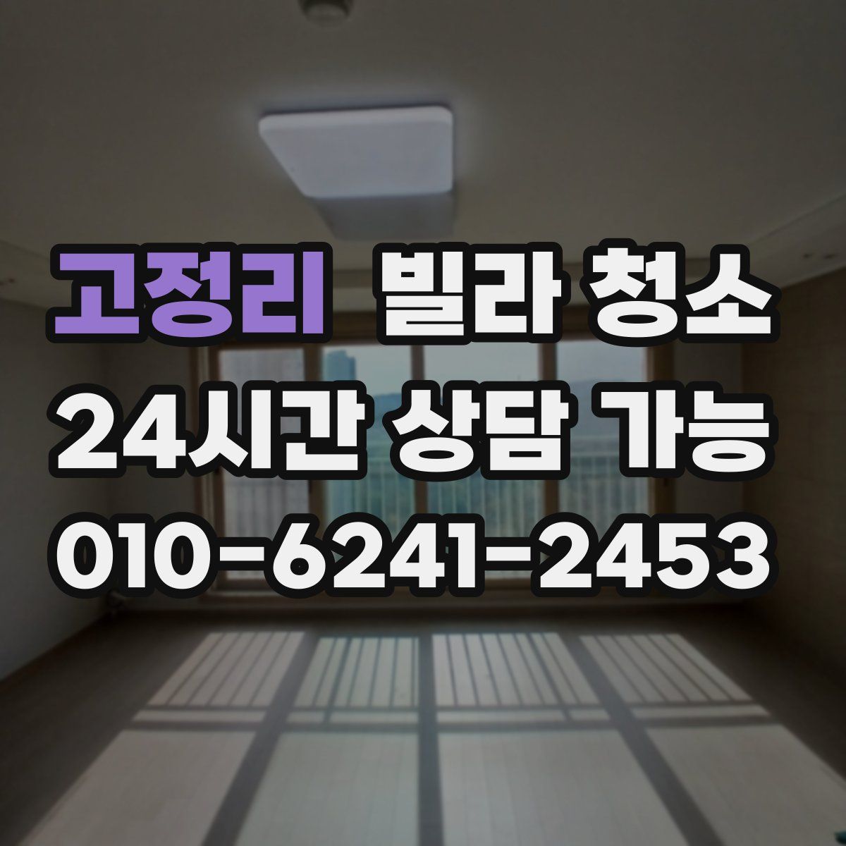 고정리 빌라 청소