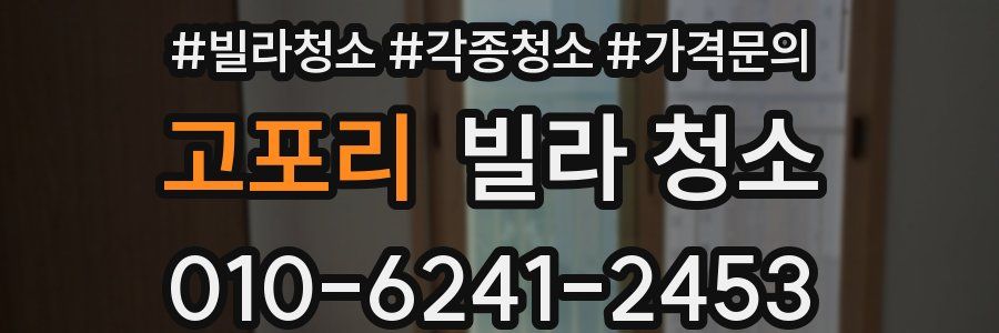 고포리 빌라 청소