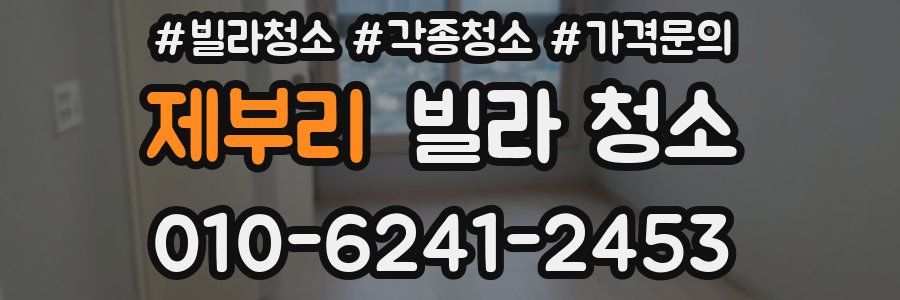 제부리 빌라 청소