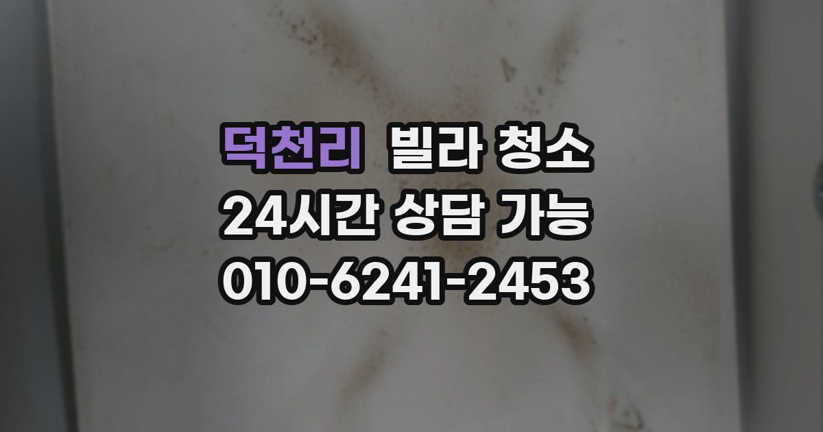 덕천리 빌라 청소