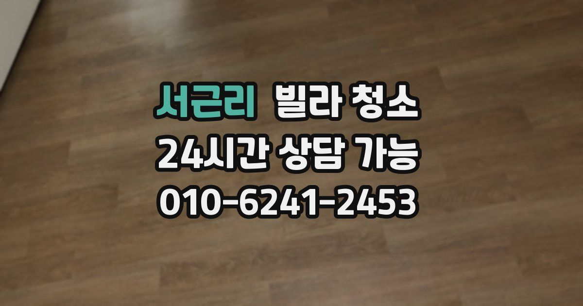 서근리 빌라 청소