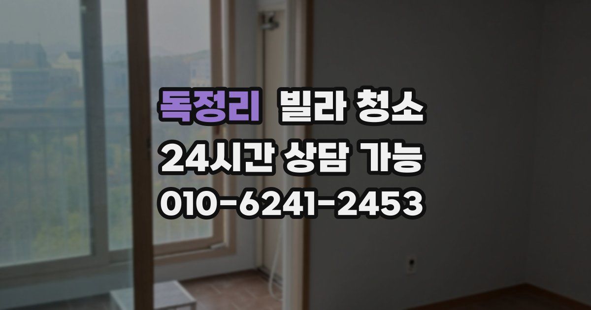 독정리 빌라 청소