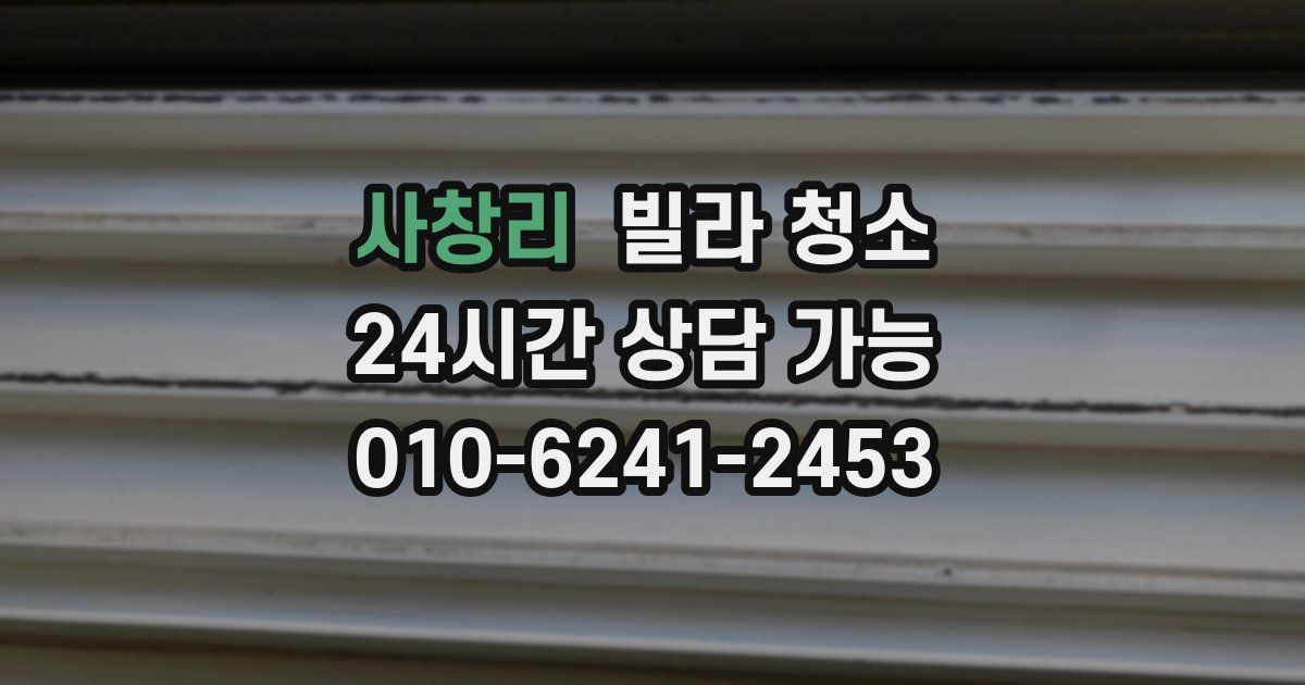 사창리 빌라 청소