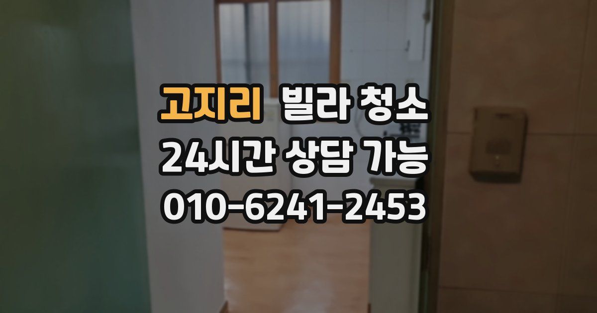 고지리 빌라 청소