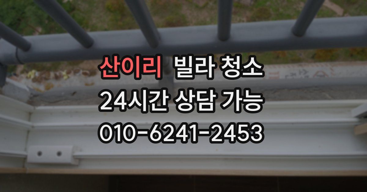 산이리 빌라 청소