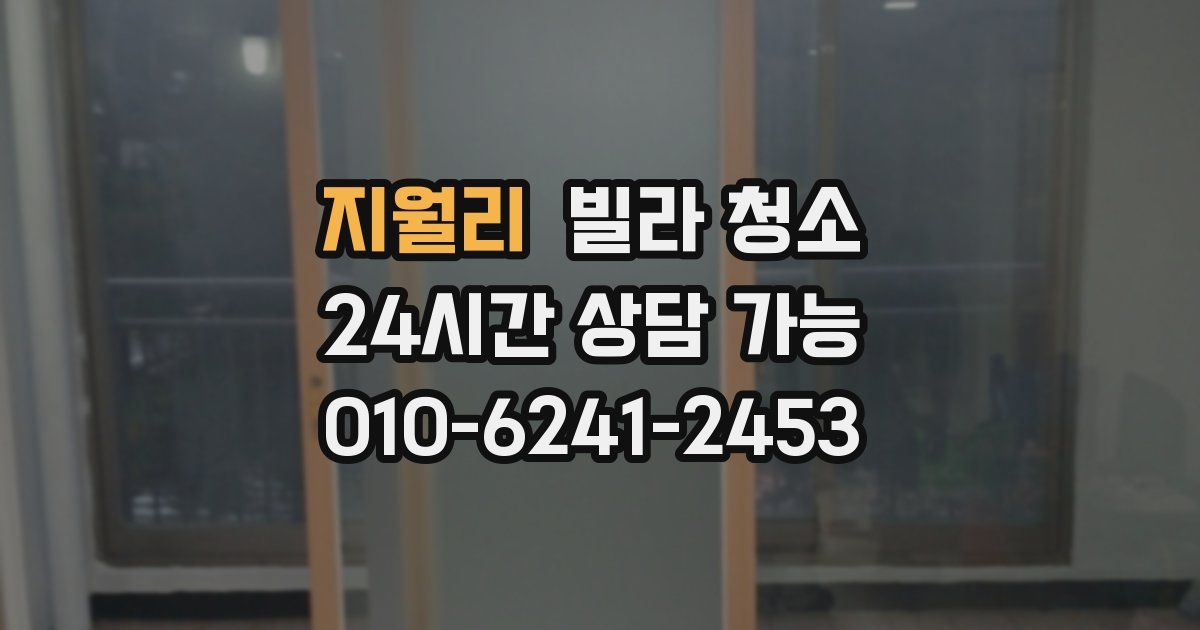 지월리 빌라 청소