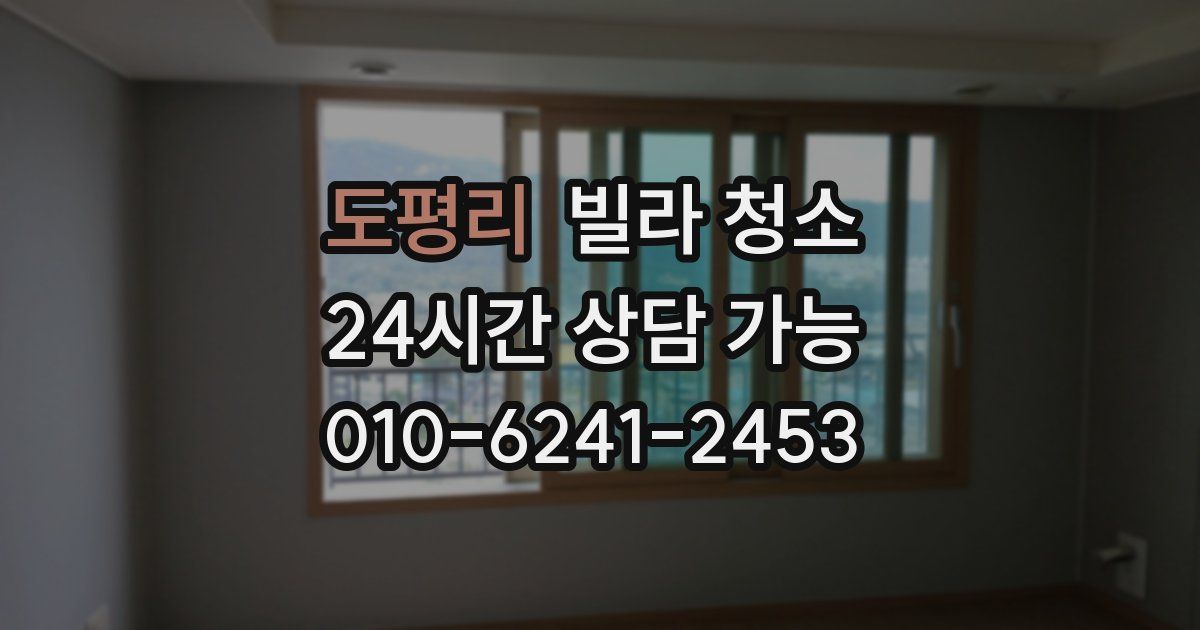 도평리 빌라 청소