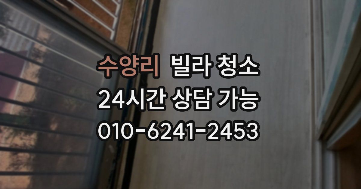 수양리 빌라 청소