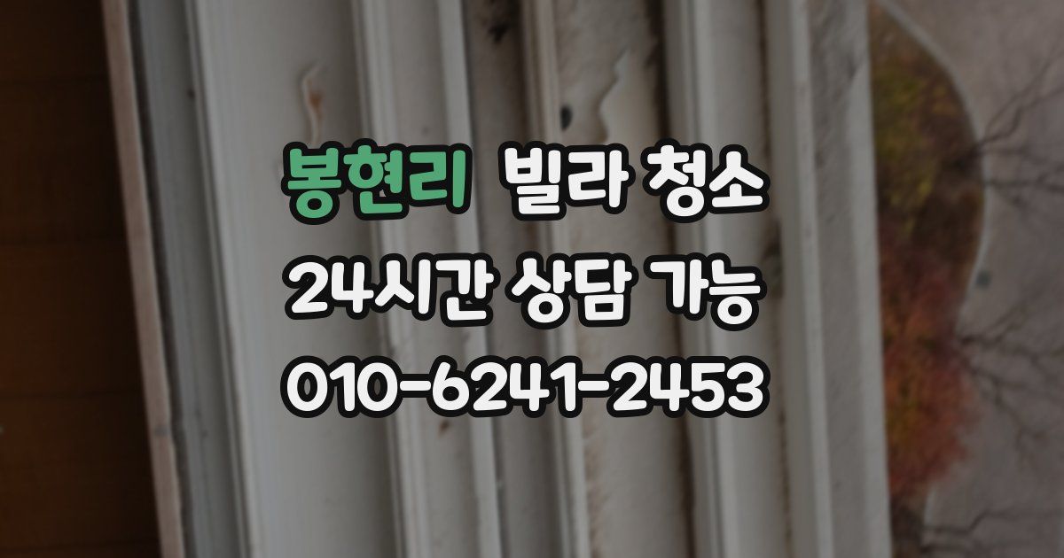 봉현리 빌라 청소