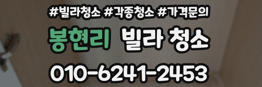 봉현리 빌라 청소