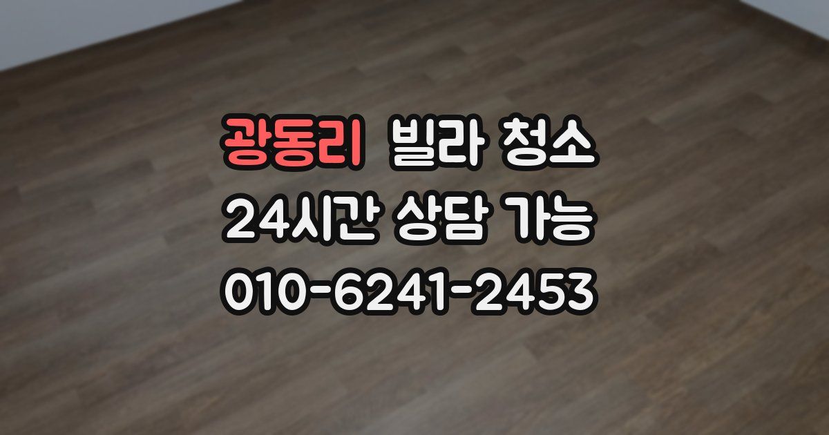 광동리 빌라 청소