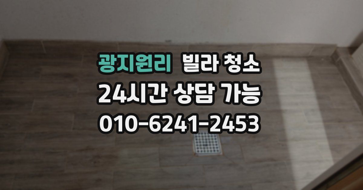 광지원리 빌라 청소